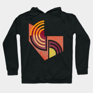 Abstract geometric art terracota red Hoodie